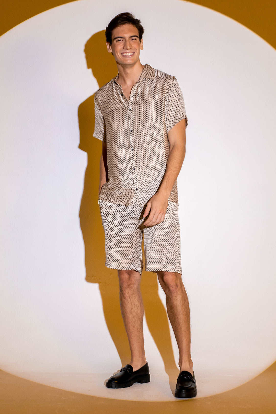 White Zigzag Co-ord Set