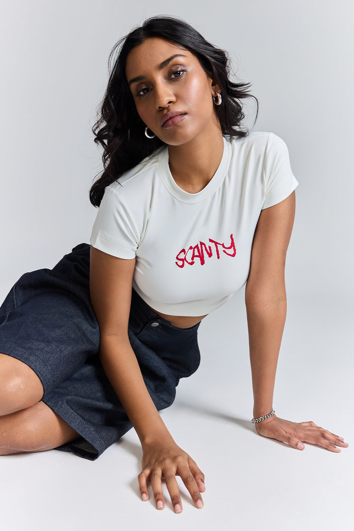 SCANTY CROP TOP - WHITE