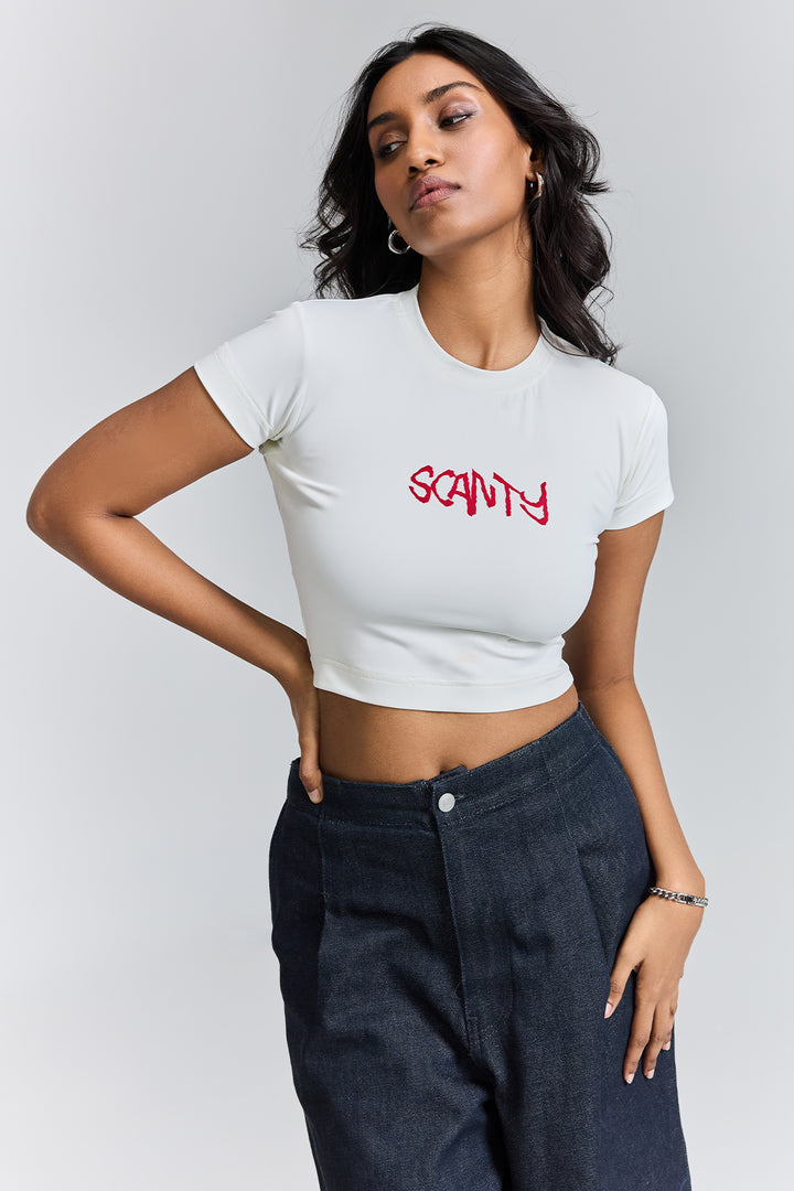 SCANTY CROP TOP - WHITE
