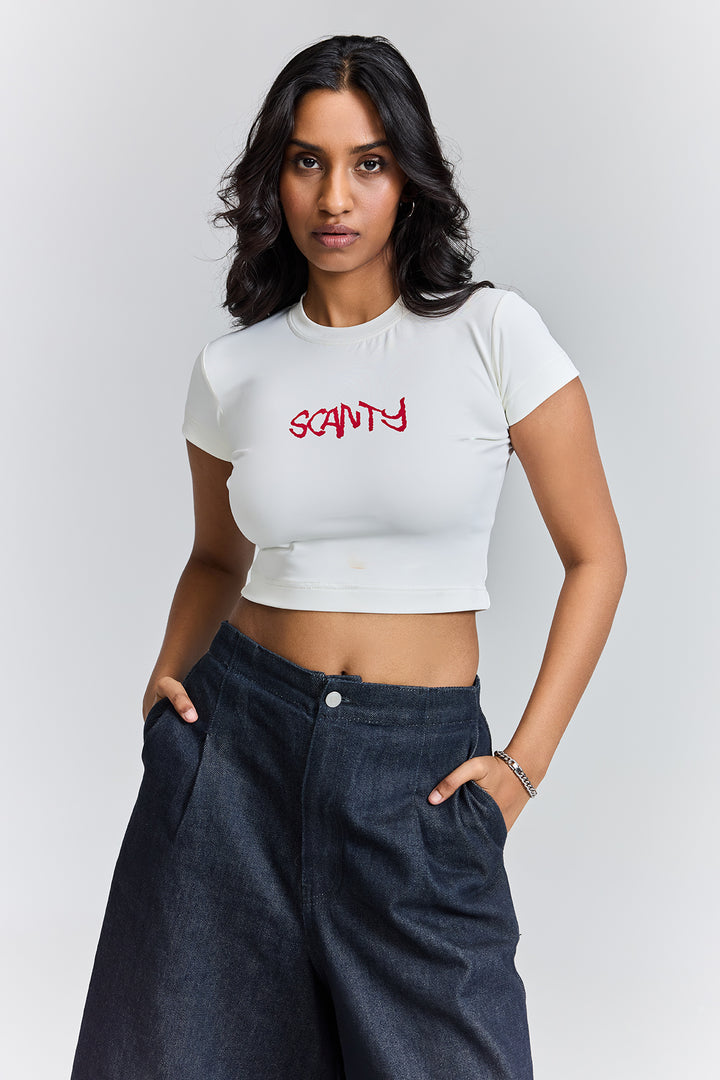 SCANTY CROP TOP - WHITE