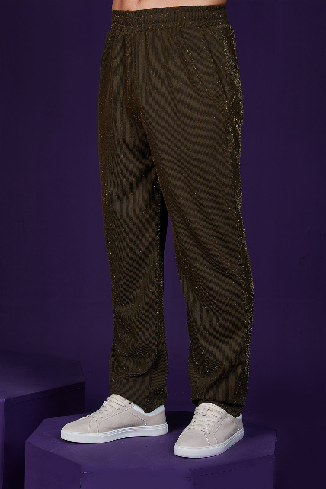 Olive ribbed Pant