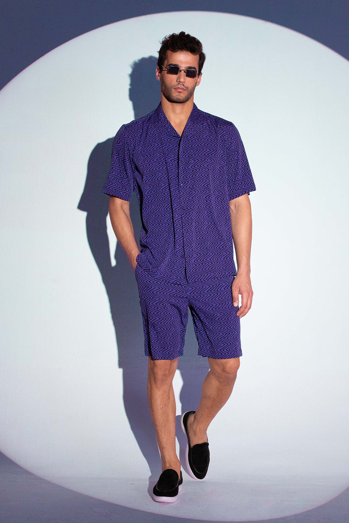 Purple Zigzag Co-ord Set