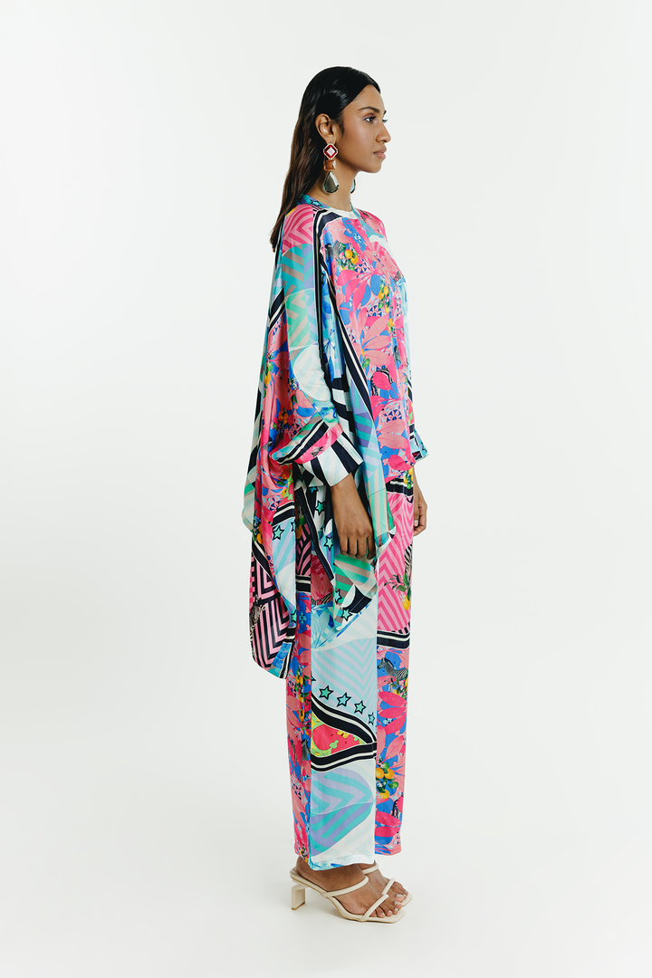 Blue Print Kaftan Co-ord Set