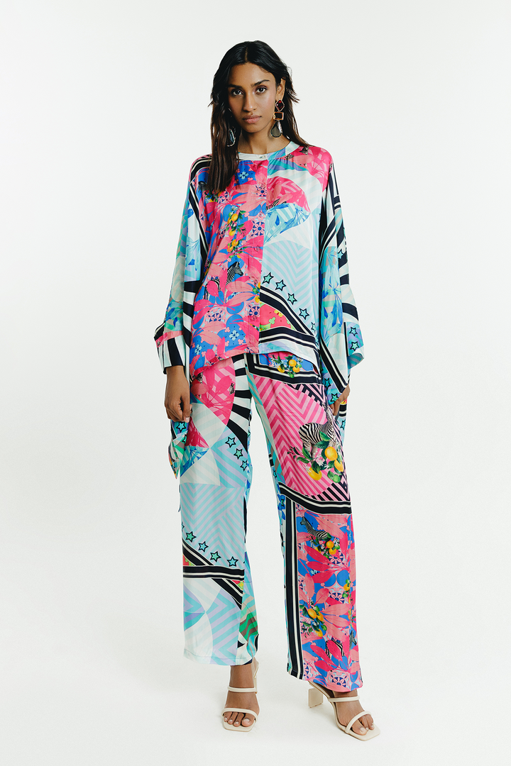 Blue Print Kaftan Co-ord Set