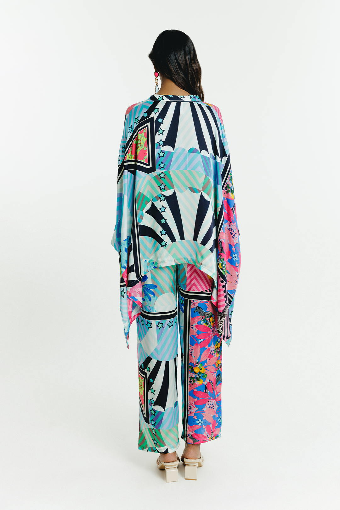 Blue Print Kaftan Co-ord Set