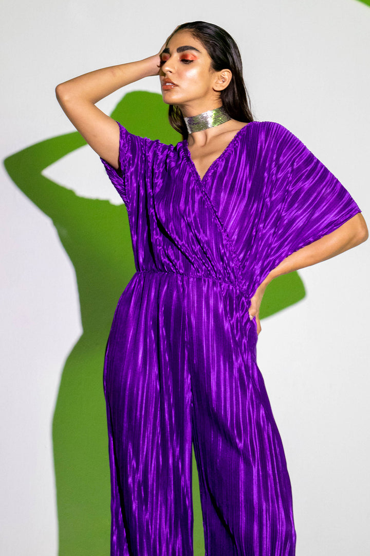 Violet Pleated Jumpsuit