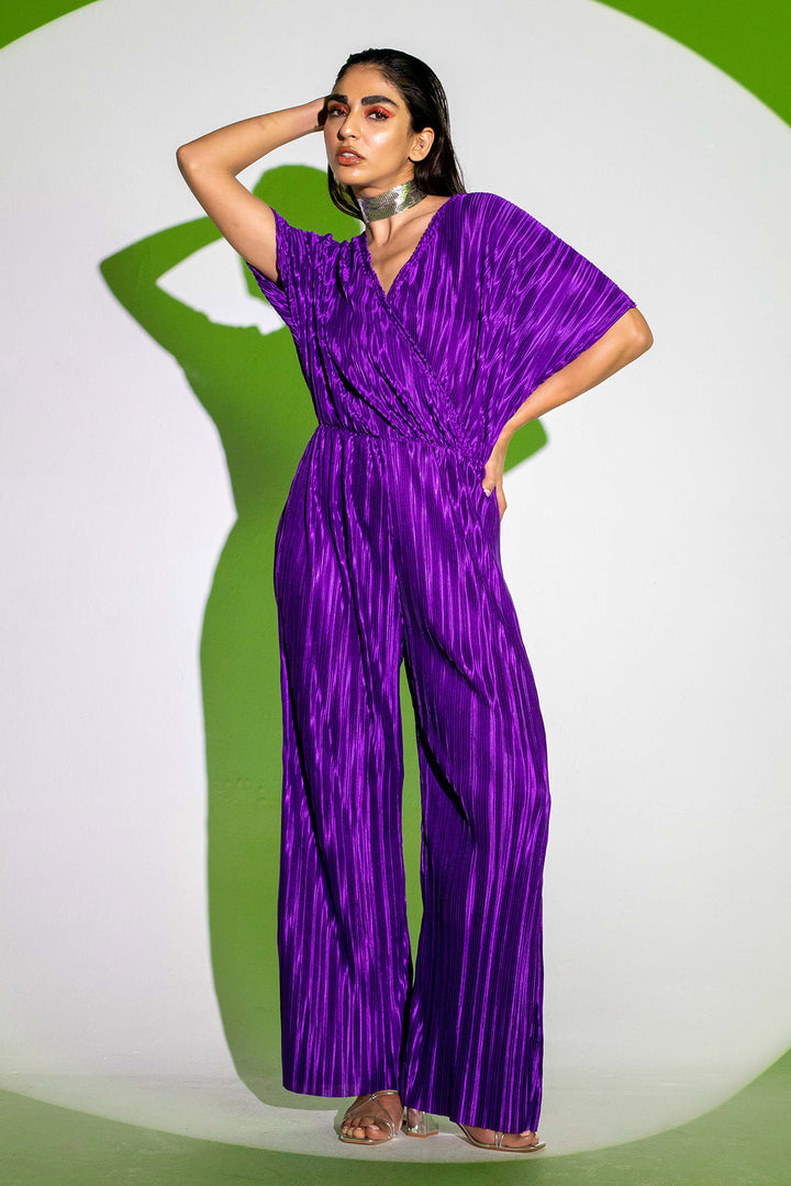 Violet Pleated Jumpsuit