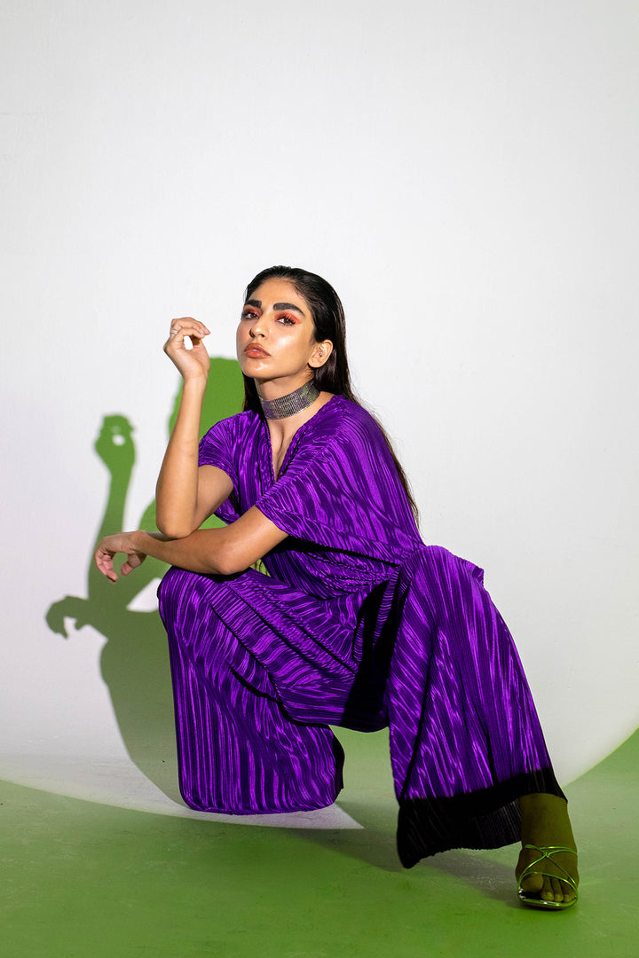 Violet Pleated Jumpsuit