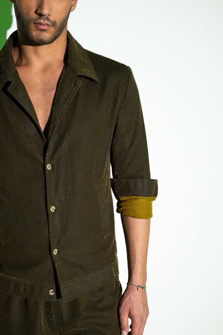 Olive Ribbed Jacket