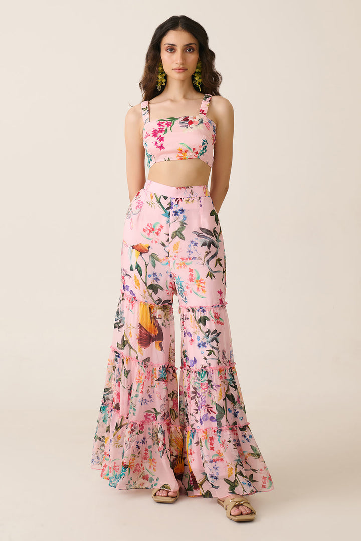 Pink Jungle Juice Sharara Co-ord