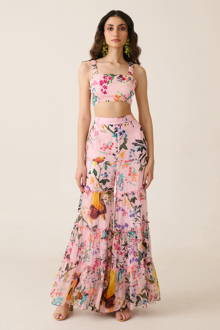 Pink Jungle Juice Sharara Co-ord