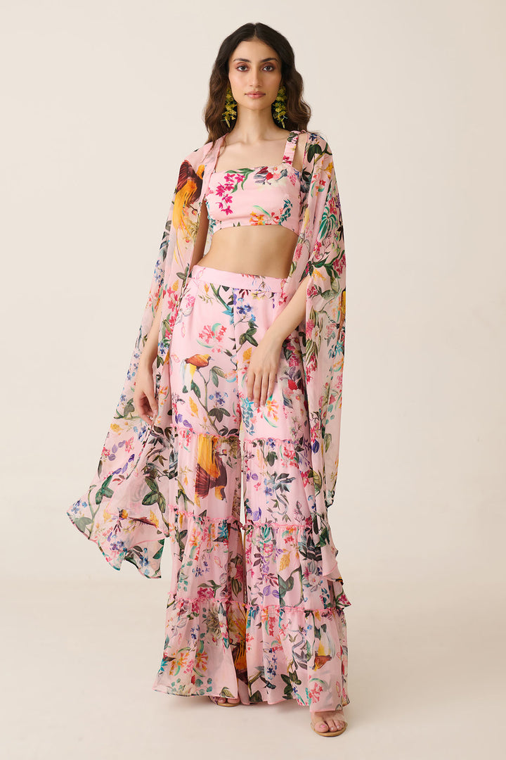 Pink Jungle Juice Sharara Co-ord