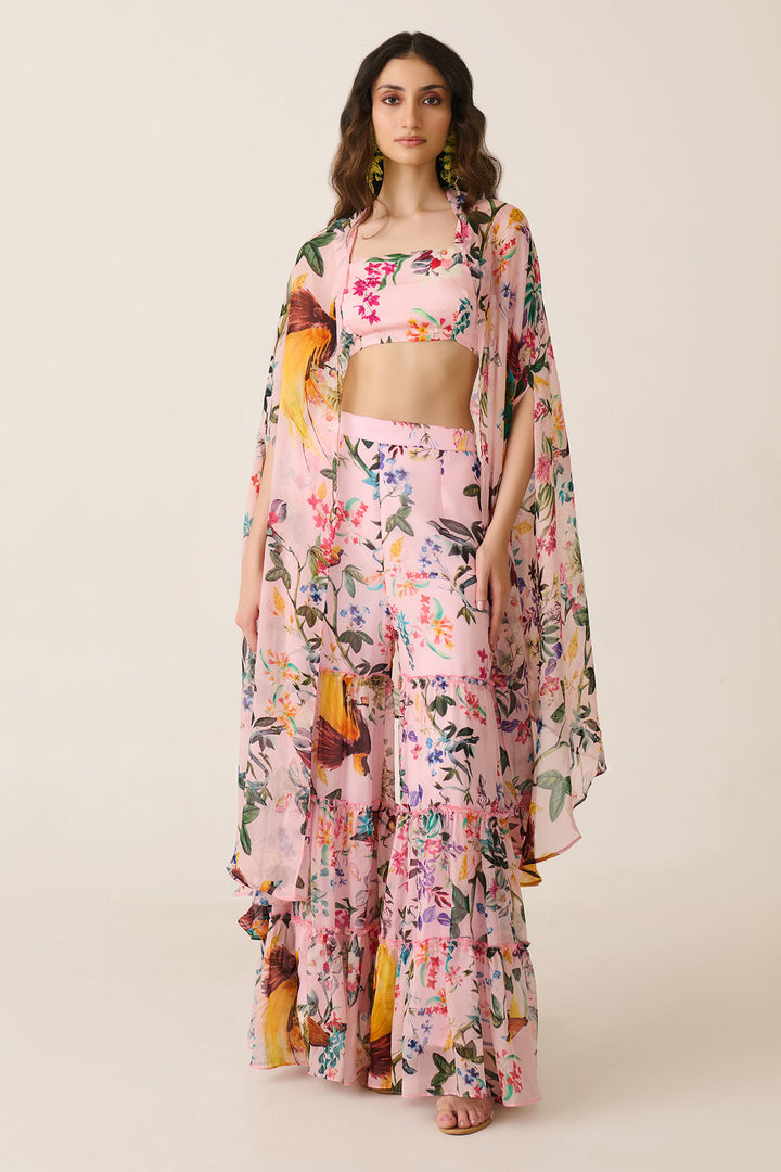 Pink Jungle Juice Sharara Co-ord