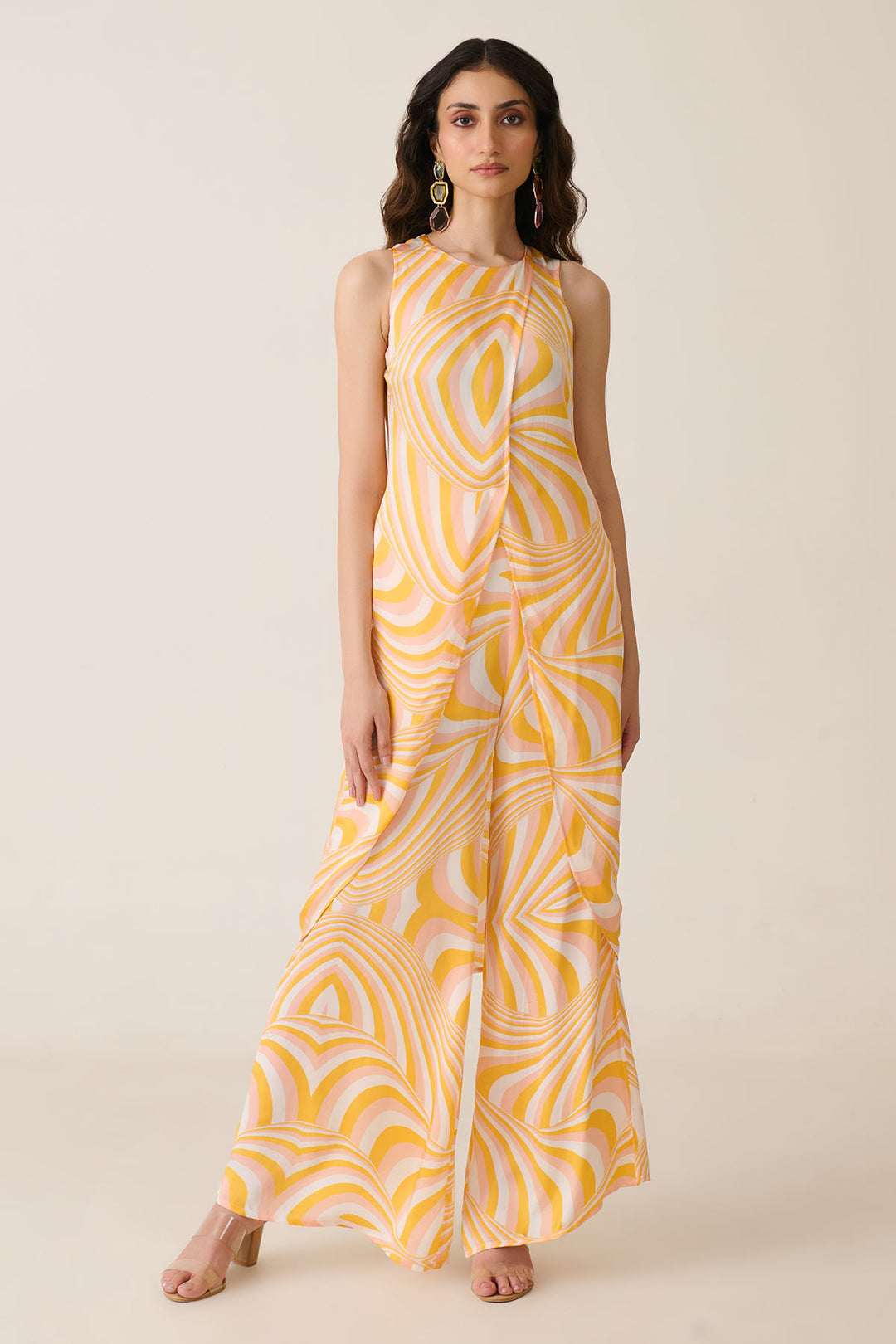 Yellow Illusion Long slit Top