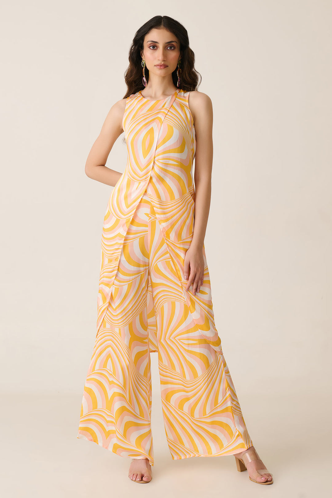 Yellow Illusion Long slit Top