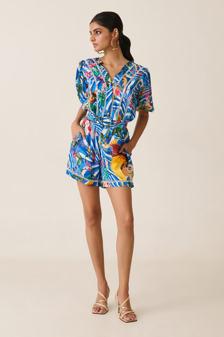 Blue Jungle Juice Romper