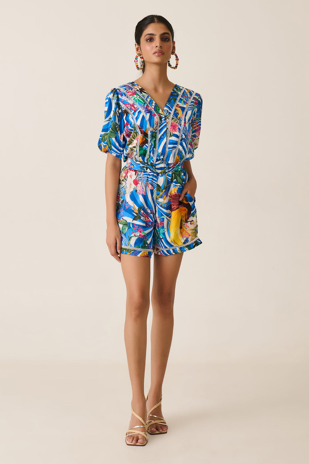 Blue Jungle Juice Romper