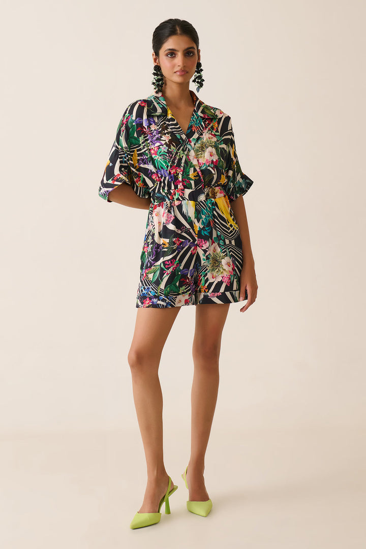 Black Jungle Juice Romper