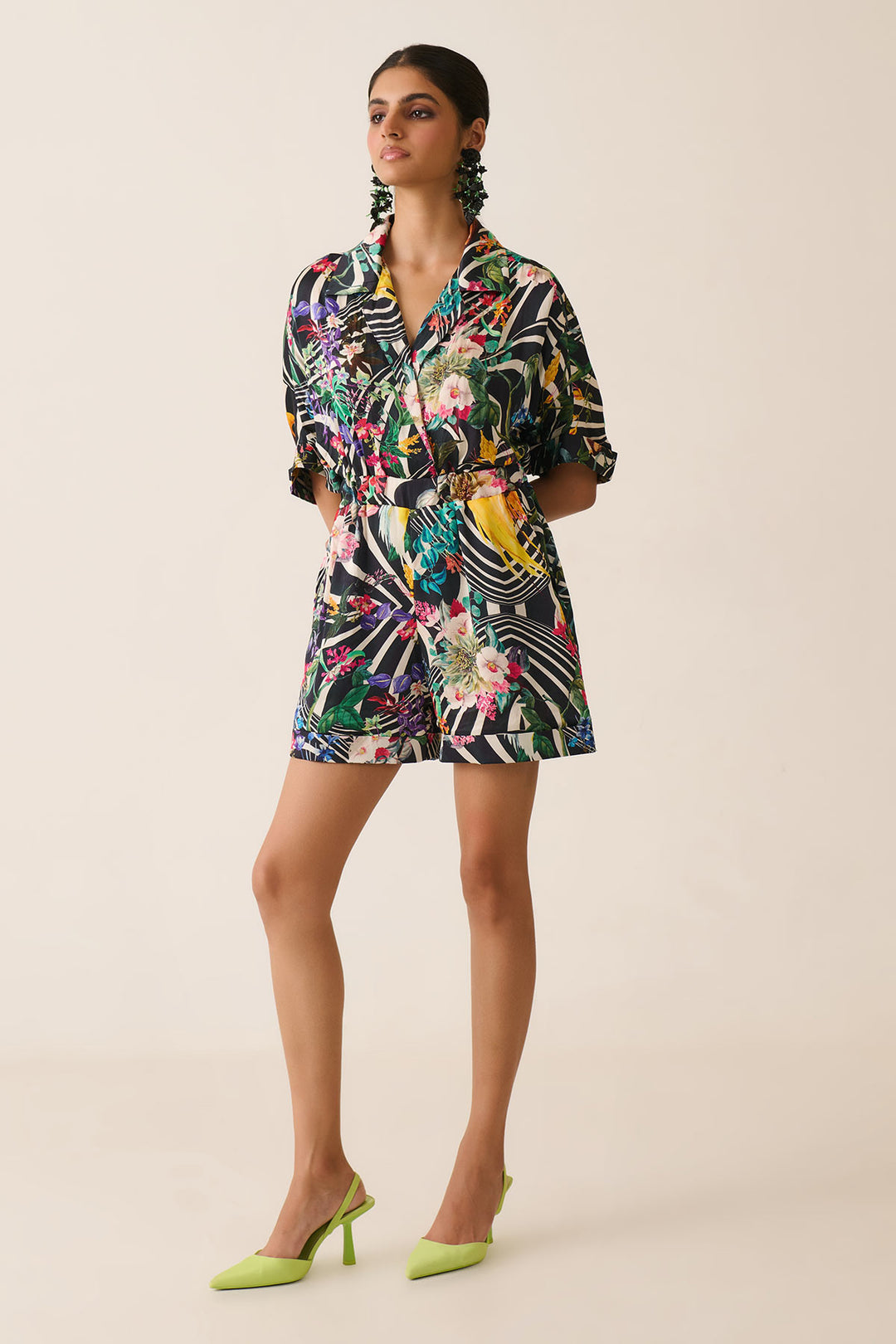 Black Jungle Juice Romper