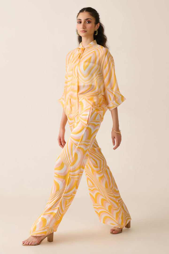 Yellow Illusion Pant