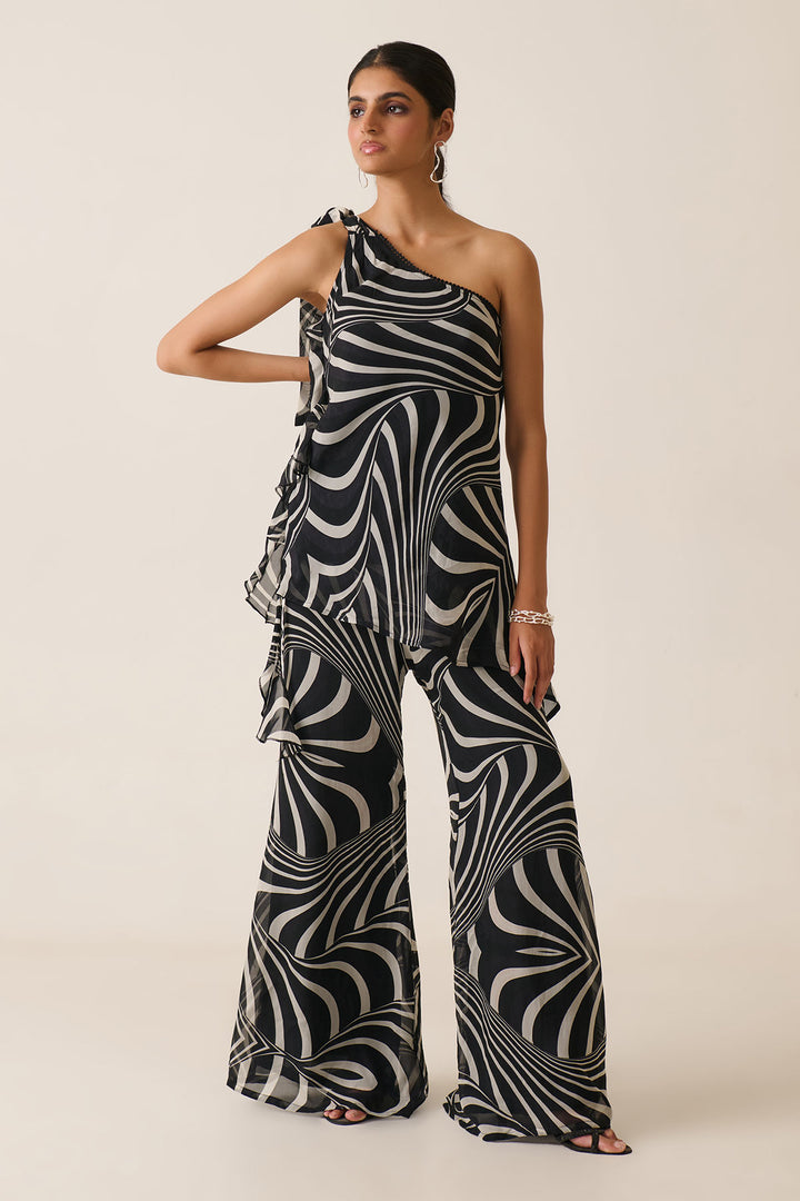 Illusion One-Shoulder Co-ord