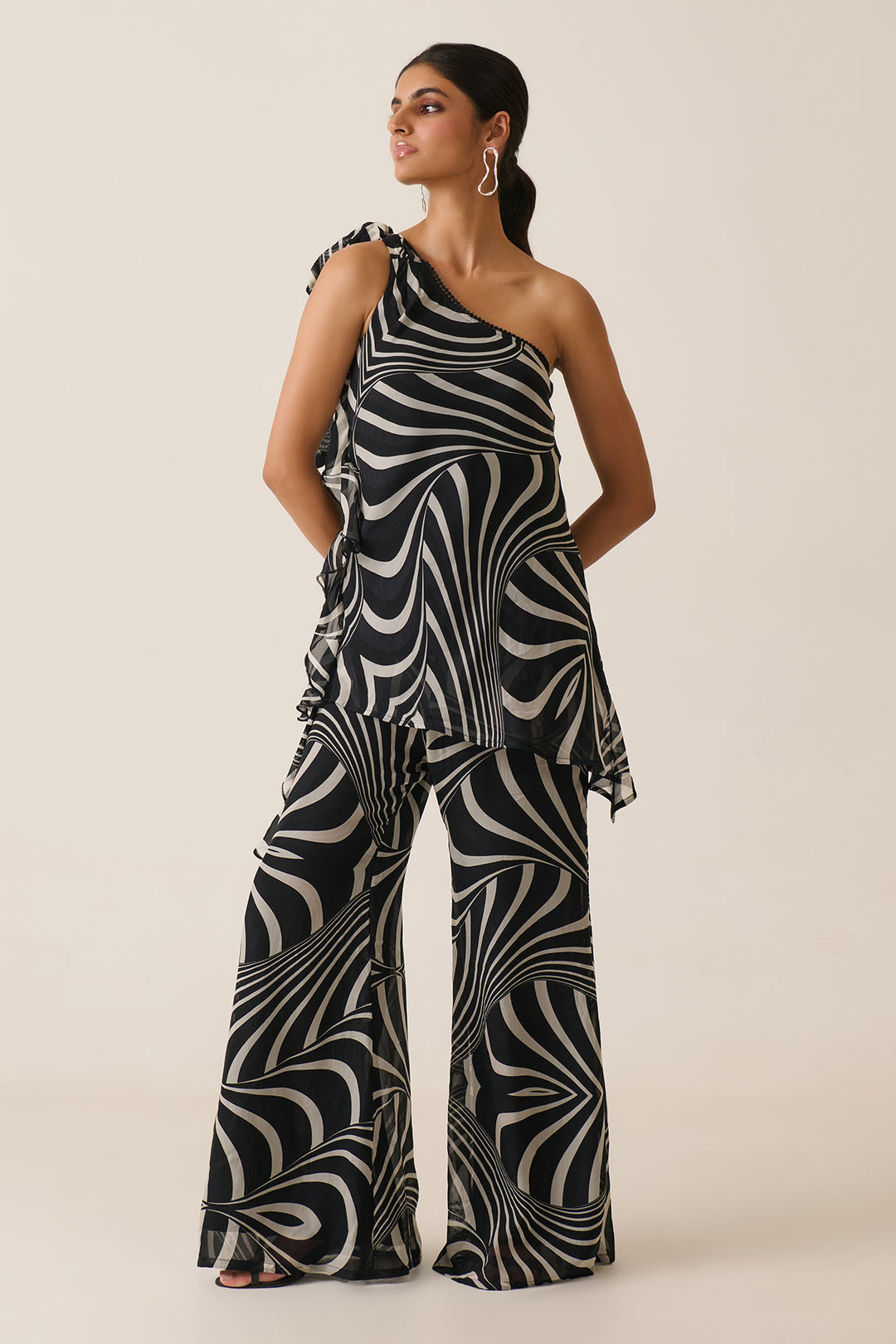 Illusion One-Shoulder Co-ord