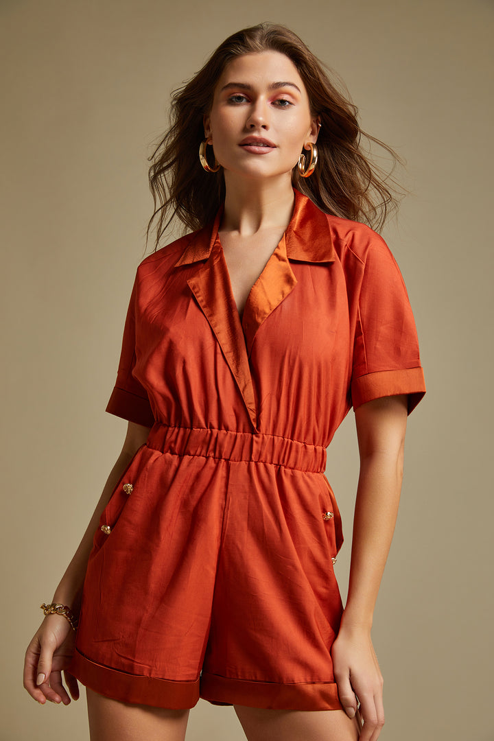 Rust Orange Jumpsuit