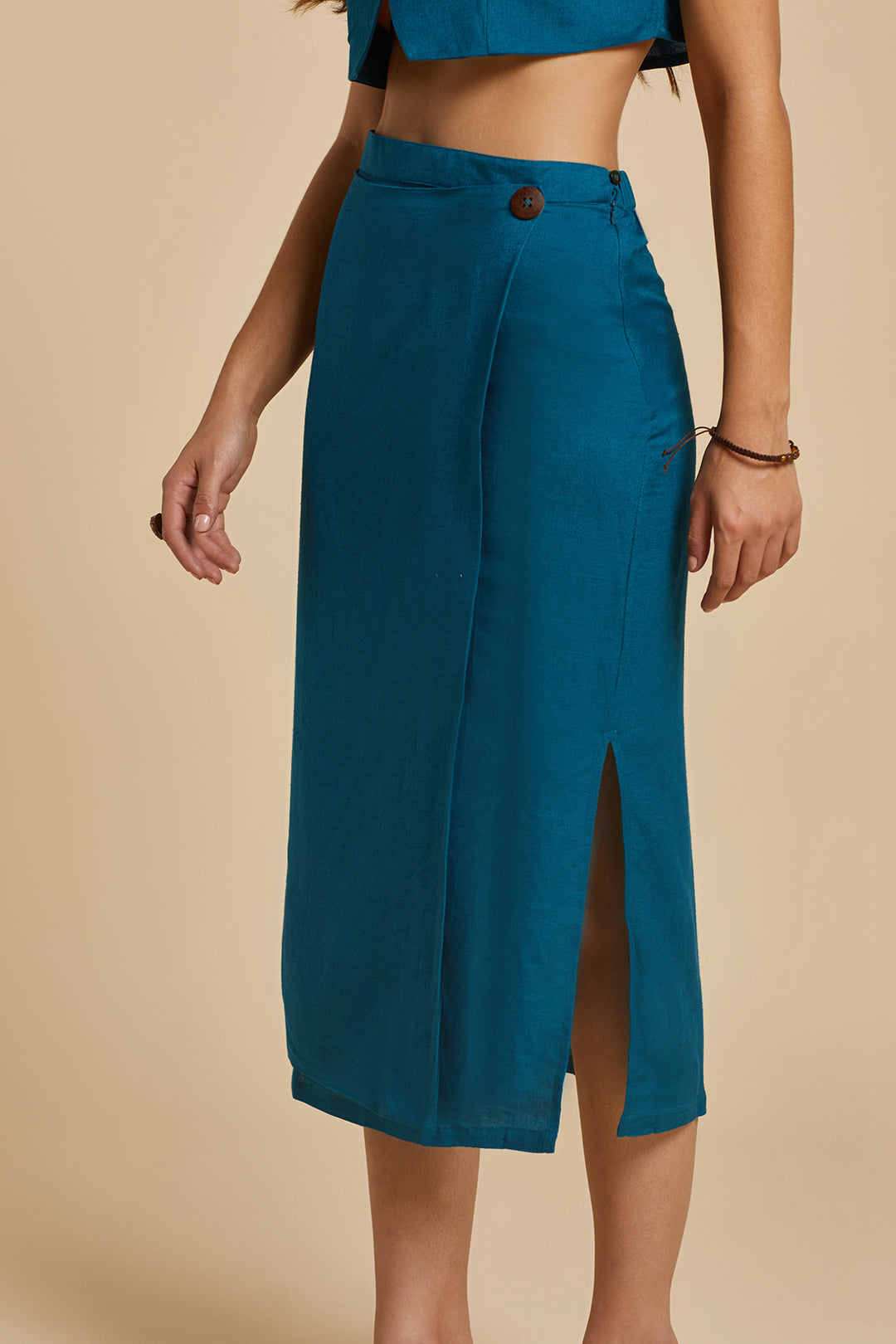 Teal Wrap Skirt