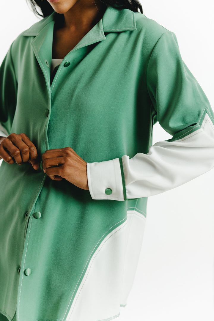 Green & White Co-ord Set