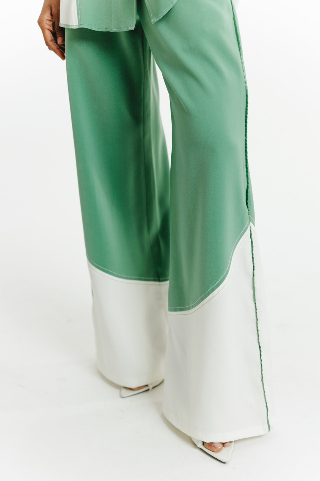 Green Patch Work Pant