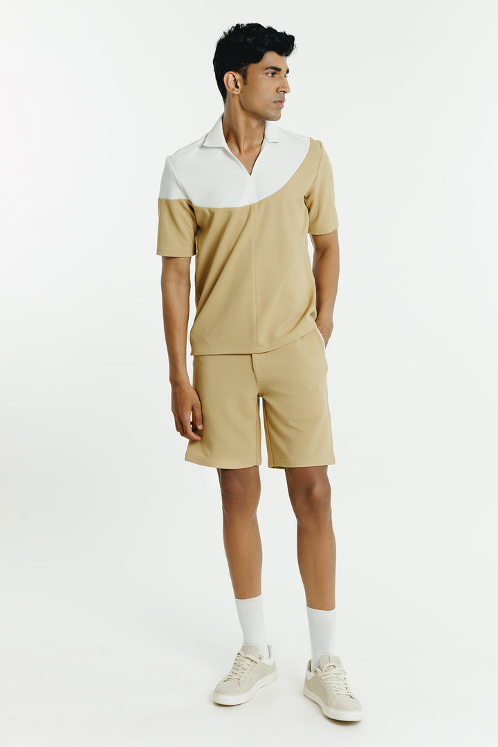 Curved Yoke Waffle Shirt