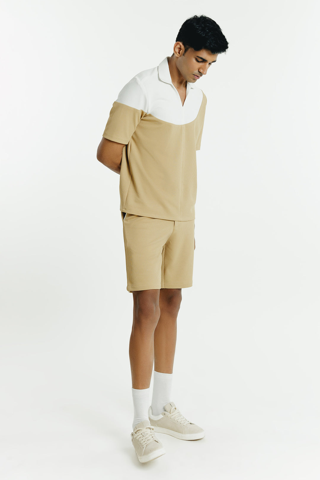 Curved Yoke Waffle Shirt