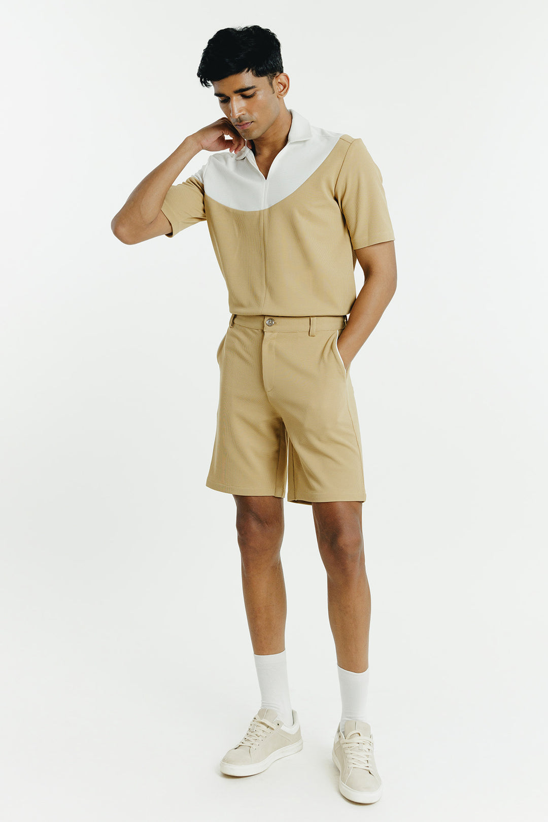 Brown Waffle Shorts