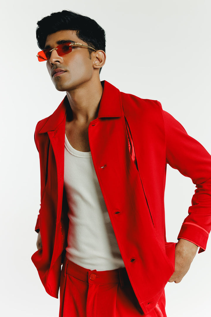 Red Slit Jacket