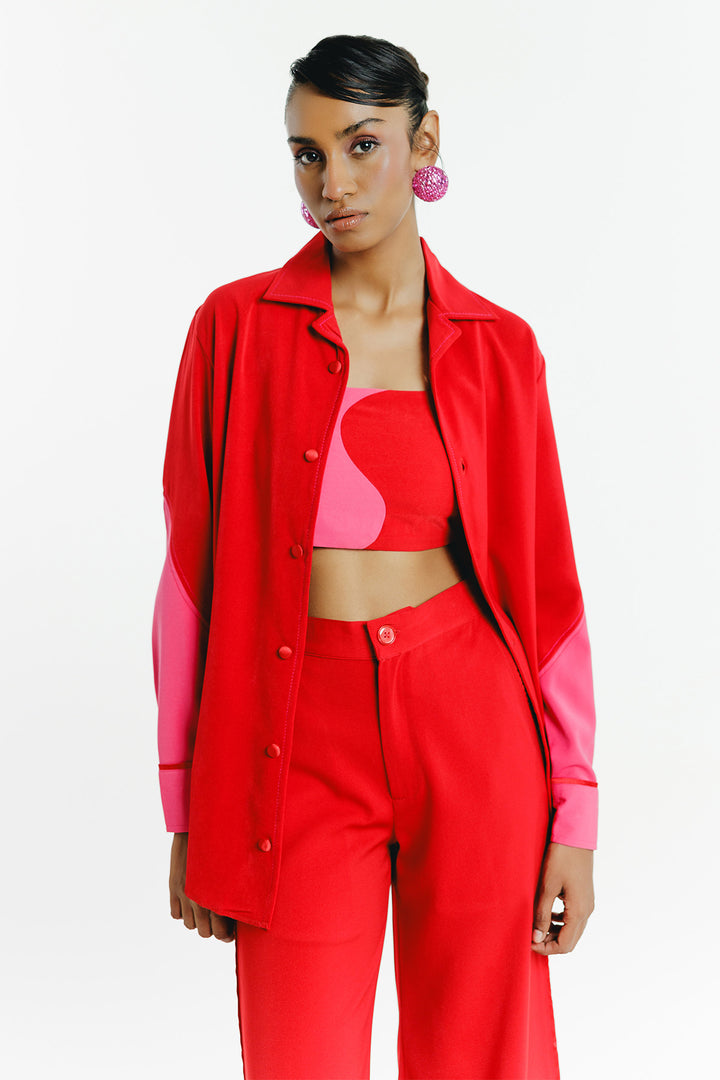 Red & Pink Co-ord Set