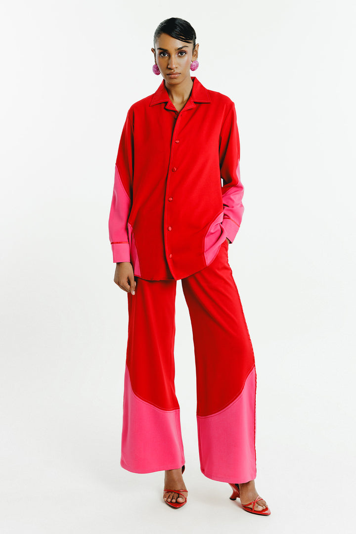 Red Patch Work Pant