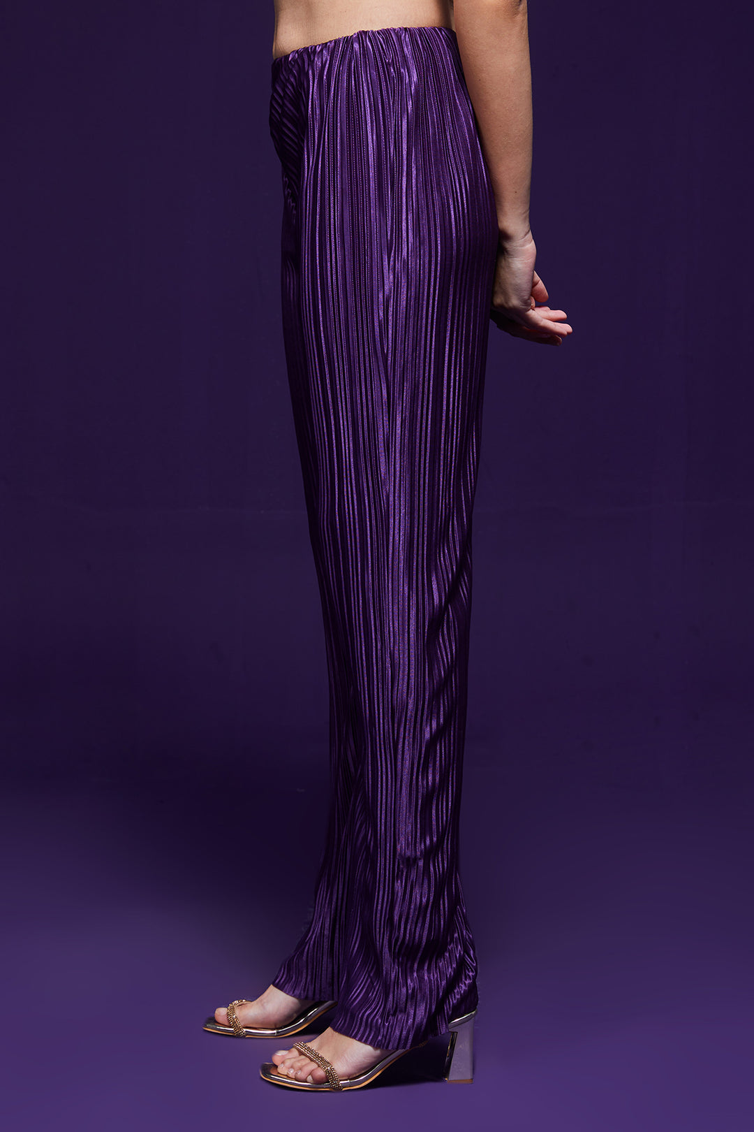 Purple Pleated Pant