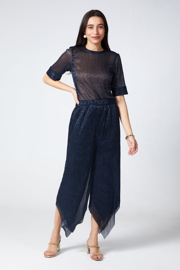 Navy Blue Shimmer Co-ord Set